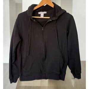 Holland America Line Black Sweatshirt Hoodie Size M Zip-Up Embroidered Logo